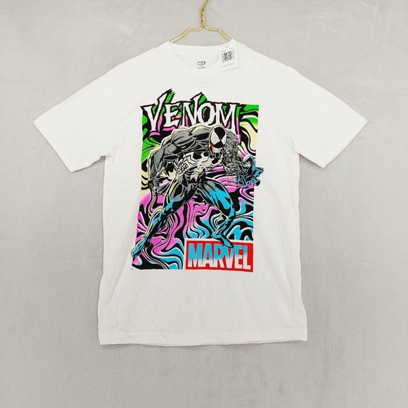 new Marvel Venom Graphic Tee White Neon Color Stance T-Shirt P1618 - Picture 1 of 9